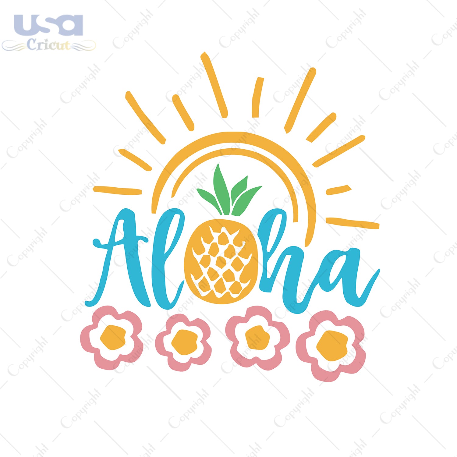 Aloha Svg, Trending Svg, Hello Summer, Pineapple Svg,Diy Crafts SVG Files For Cricut Instant Download File - USA Cricut