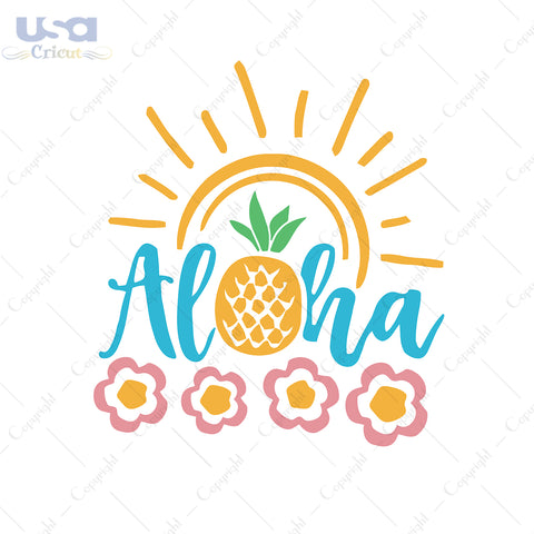 Aloha Svg, Trending Svg, Hello Summer, Pineapple Svg,Diy Crafts SVG Files For Cricut Instant Download File - USA Cricut