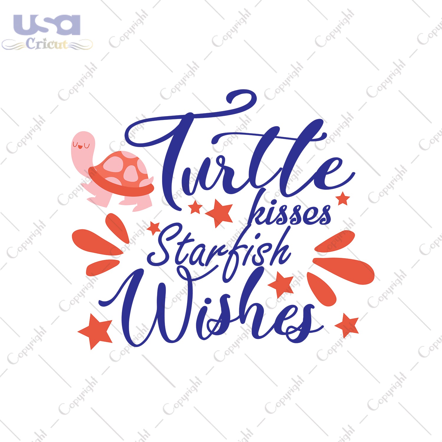 Turtle Kisses Starfish Wishes Svg, Trending Svg, Turtle Svg, Hello Summer,Diy Crafts SVG Files For Cricut Instant Download File - USA Cricut