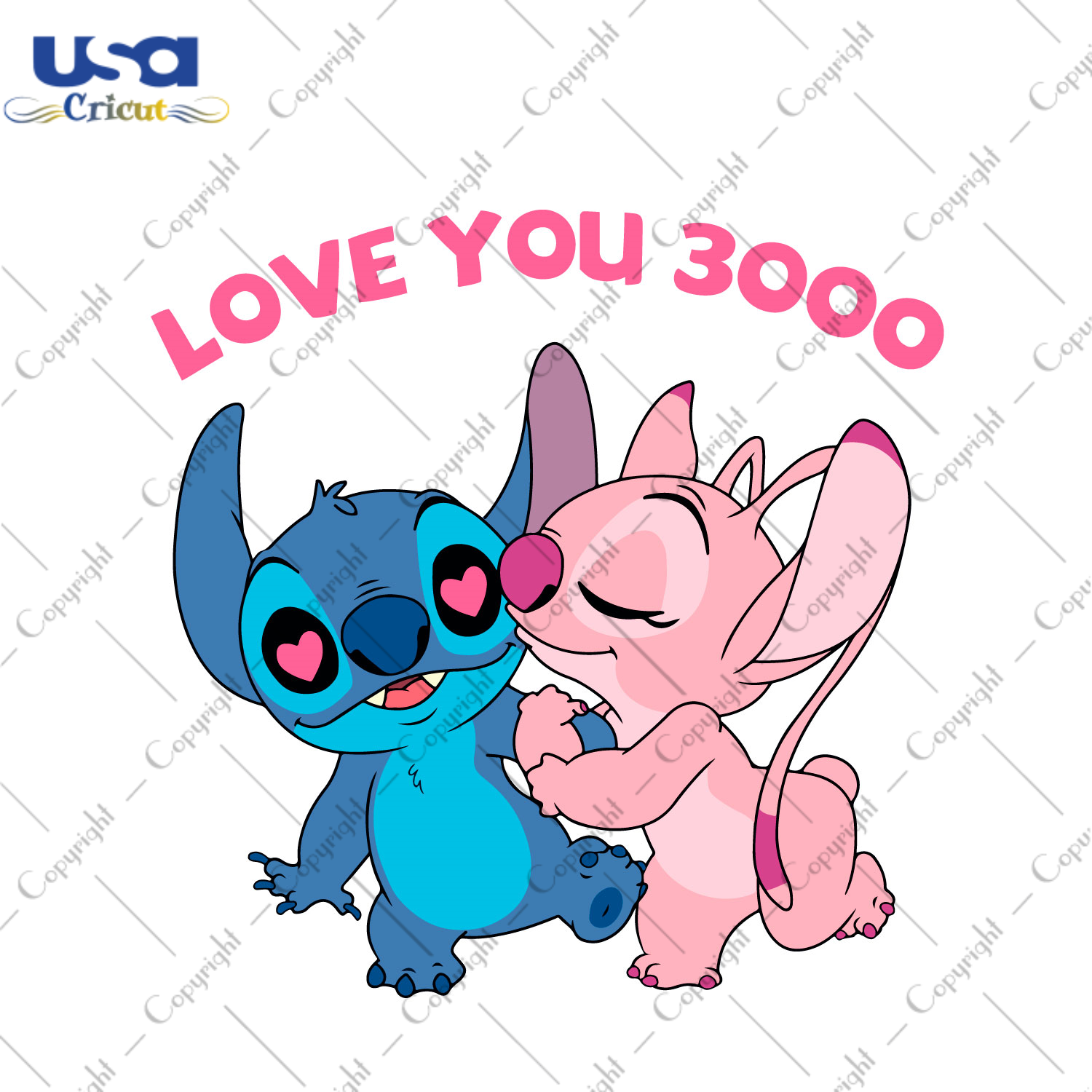 Love You 3000 Stitch Cartoon Gift Diy Crafts Svg Files For Cricut, Silhouette Sublimation Files - USA Cricut