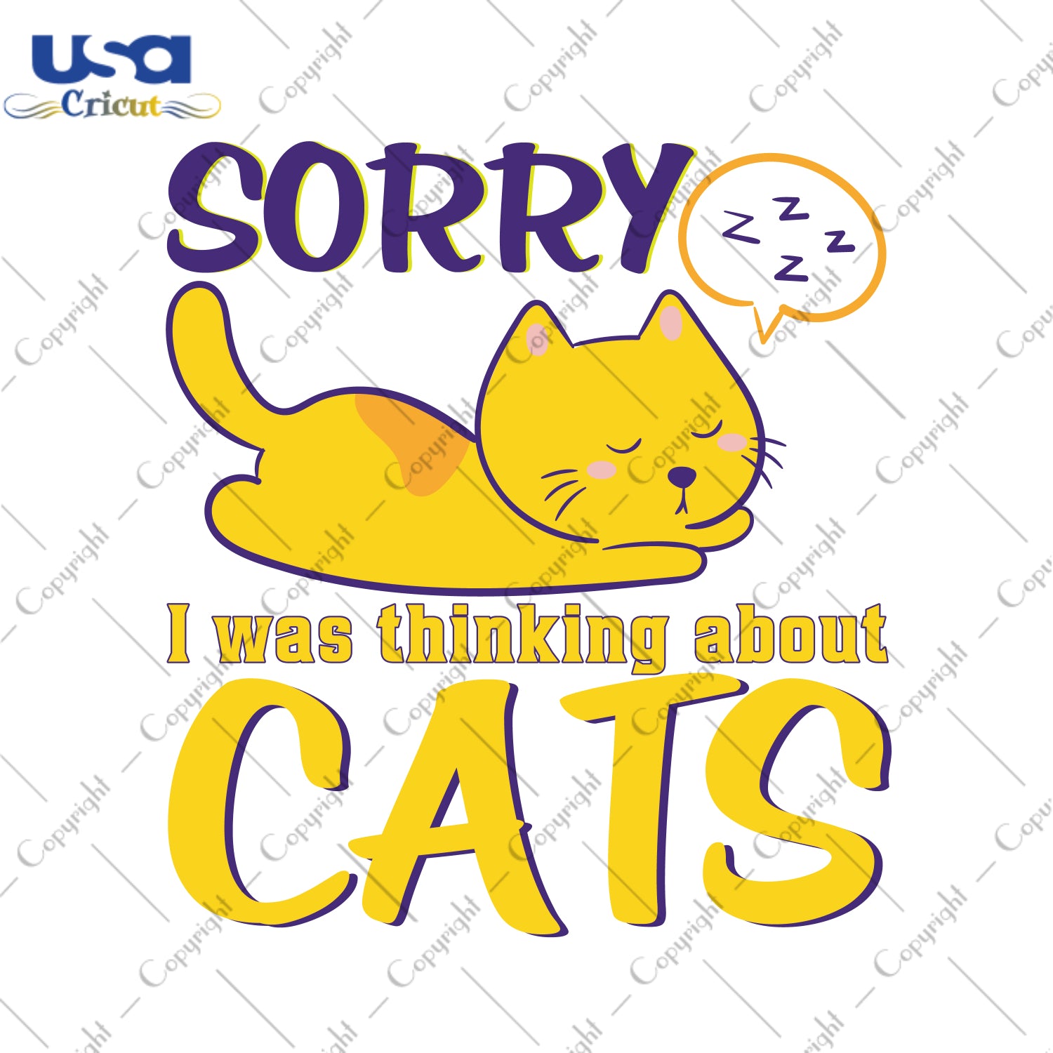 Sorry I Was Thinking About Cast Gifts, Shirt For Cat Lover Svg File Diy Crafts Svg Files For Cricut, Silhouette Sublimation Files - USA Cricut