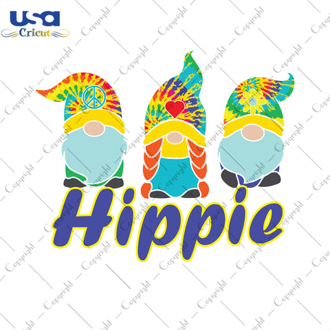 Hippie Gnome Gifts, Gnome Shirt Svg File Diy Crafts Svg Files For Cricut, Silhouette Sublimation Files - USA Cricut