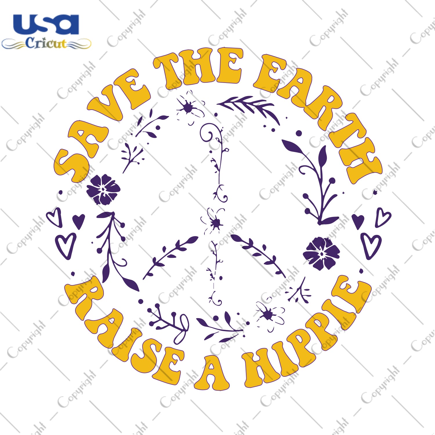 Save The Earth Raise A Hippie Gifts, Shirt For Hippie Svg File Diy Crafts Svg Files For Cricut, Silhouette Sublimation Files - USA Cricut