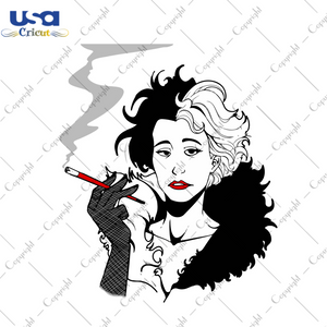 Smoking Cruella De Vil Gift Diy Crafts Svg Files For Cricut, Silhouette Sublimation Files - USA Cricut