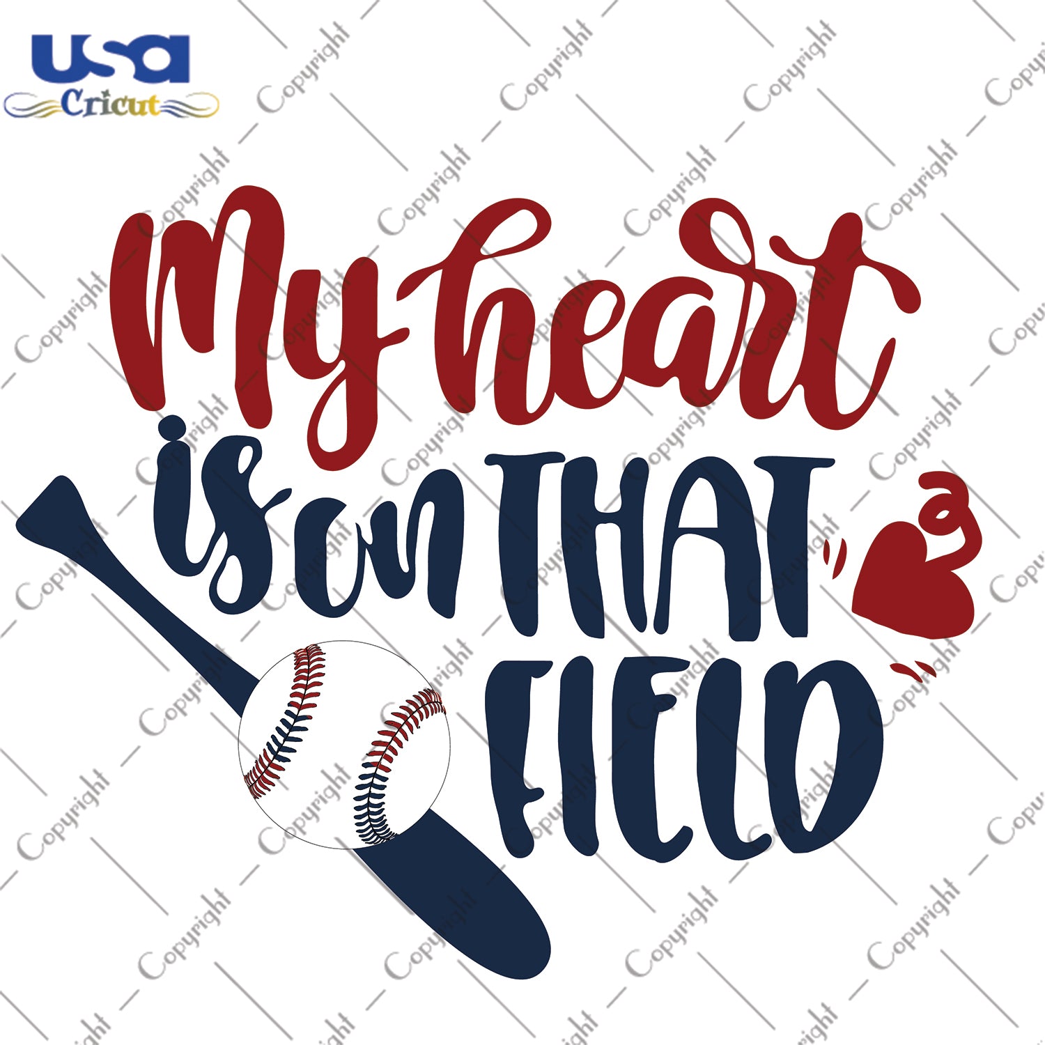 My Heart Is On That Field Trending Game Day Gift, Shirt For Baseball Lover Svg File Diy Crafts Svg Files For Cricut, Silhouette Sublimation Files - USA Cricut