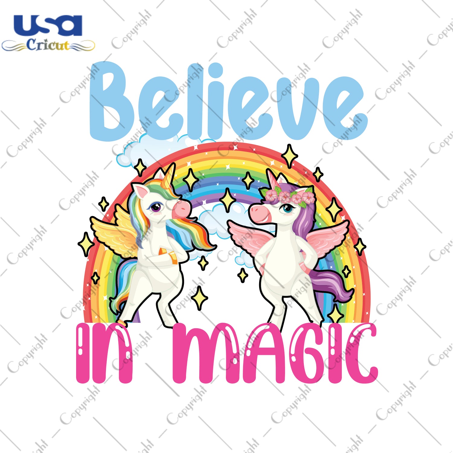 Believe In Magic Unicorn Gifts, Unicorn Shirt For Kids Svg File Diy Crafts Svg Files For Cricut, Silhouette Sublimation Files - USA Cricut