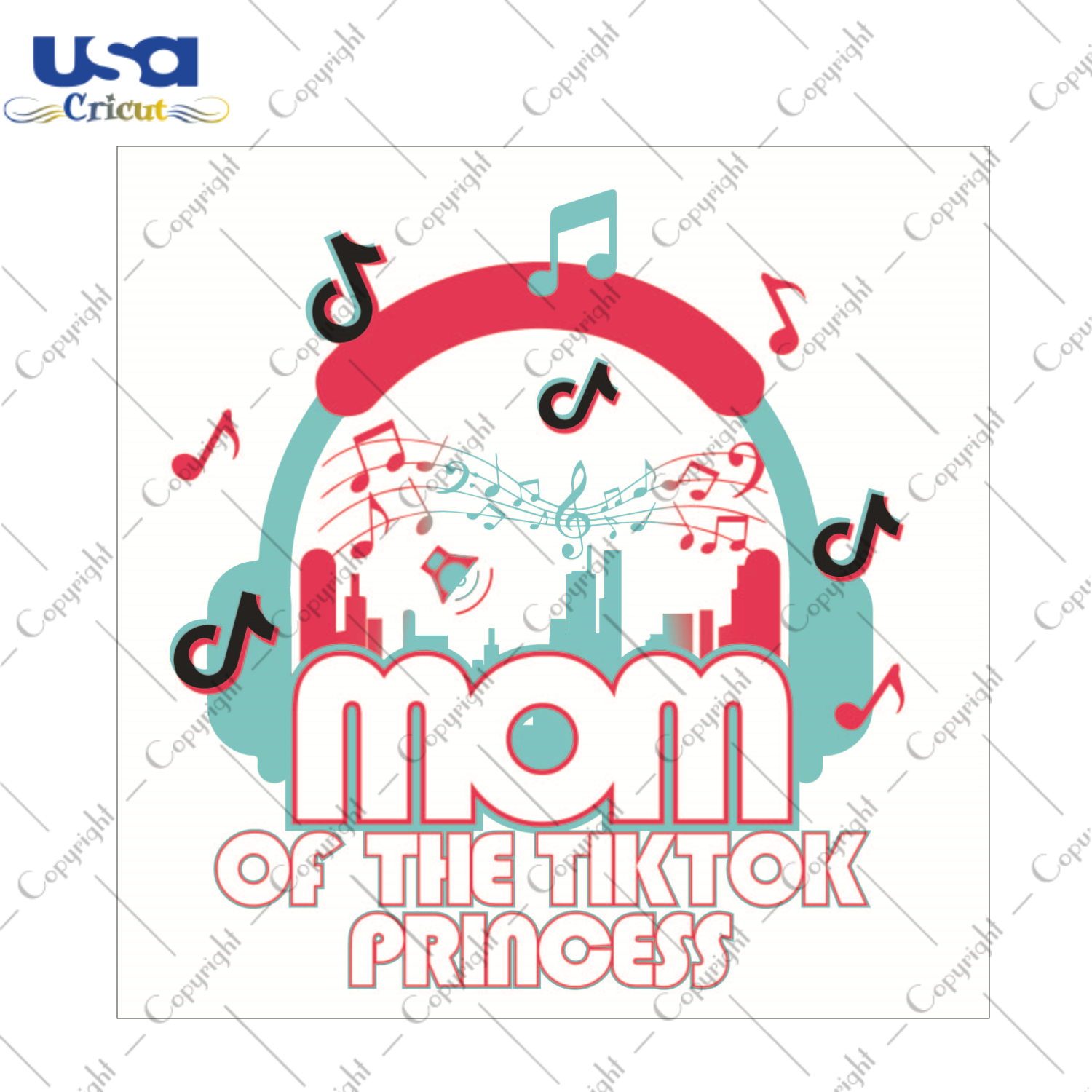 Mom of The TikTok Princess Gift Diy Crafts Svg Files For Cricut, Silhouette Sublimation Files