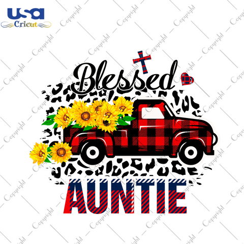 Blessed Auntie Thanksgiving Gift Diy Crafts Svg Files For Cricut, Silhouette Sublimation Files - USA Cricut