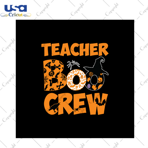 Teacher boo crew, Halloween svg, Halloween clipart, Halloween vector, Halloween gift, Halloween shirts, Boo svg, Boo shirts, Boo Halloween gift, Svg cricut, Silhouette svg files, Cricut svg, 