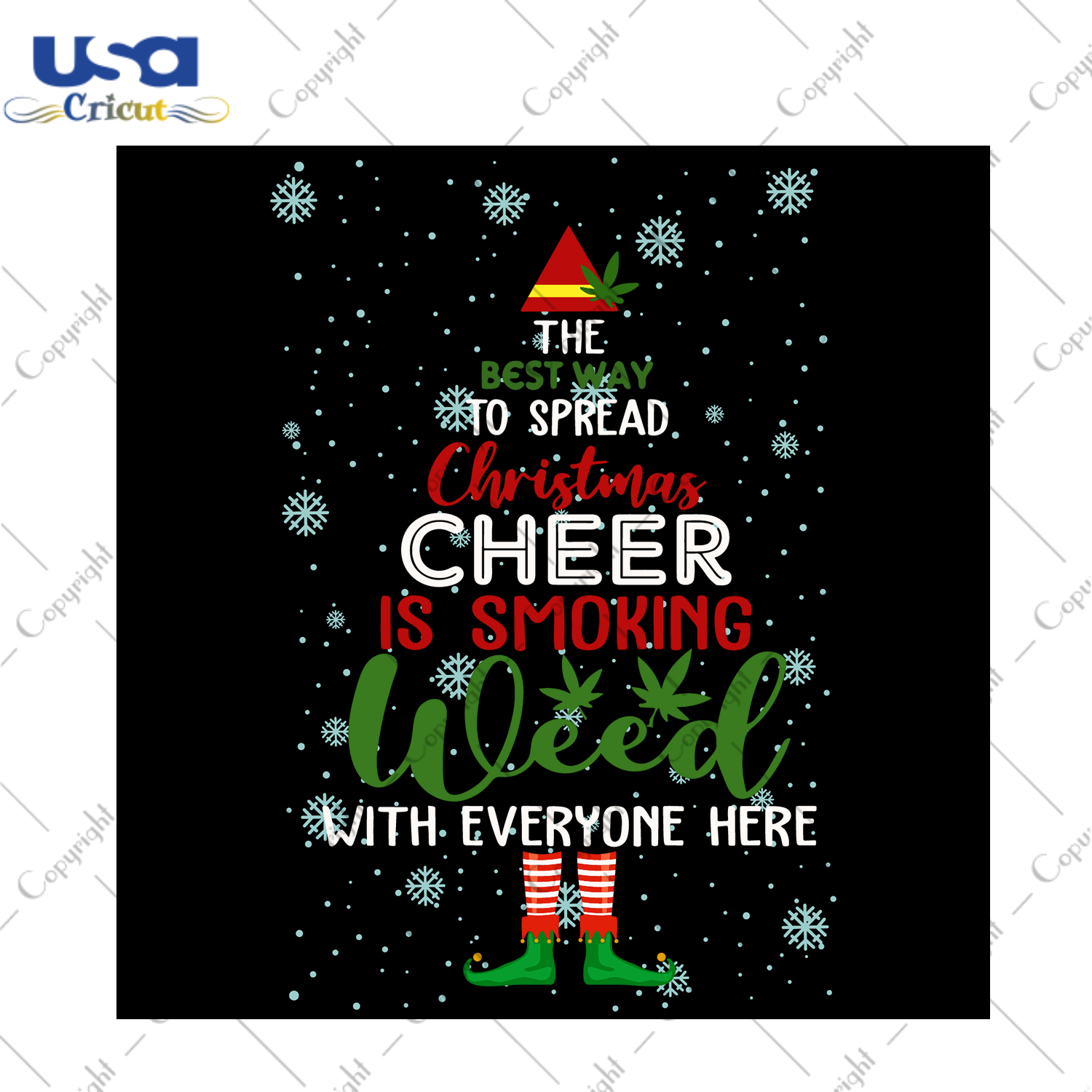 The Best Way To Spread Christmas Cheer Is Smoking Weed Svg, Christmas Svg, Xmas Svg, Merry Christmas, Christmas Gift, Smoking Weed, Weed Svg, Elf Svg, Christmas Cheer, Christmas Tree - USA Cr