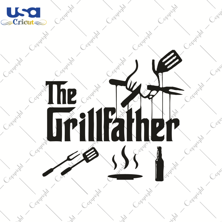 The Grillfather Cooking, Happy Father's Day Svg, Diy Crafts SVG Files For Cricut, Silhouette Sublimation Files Shirt Design Ideas  Instant Download - USA Cricut