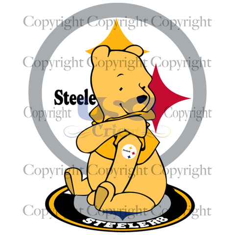 The Pooh Steelers Svg, Sport Svg, Winnie The Pooh, SVG files for cricut Instant Download Version - USA Cricut