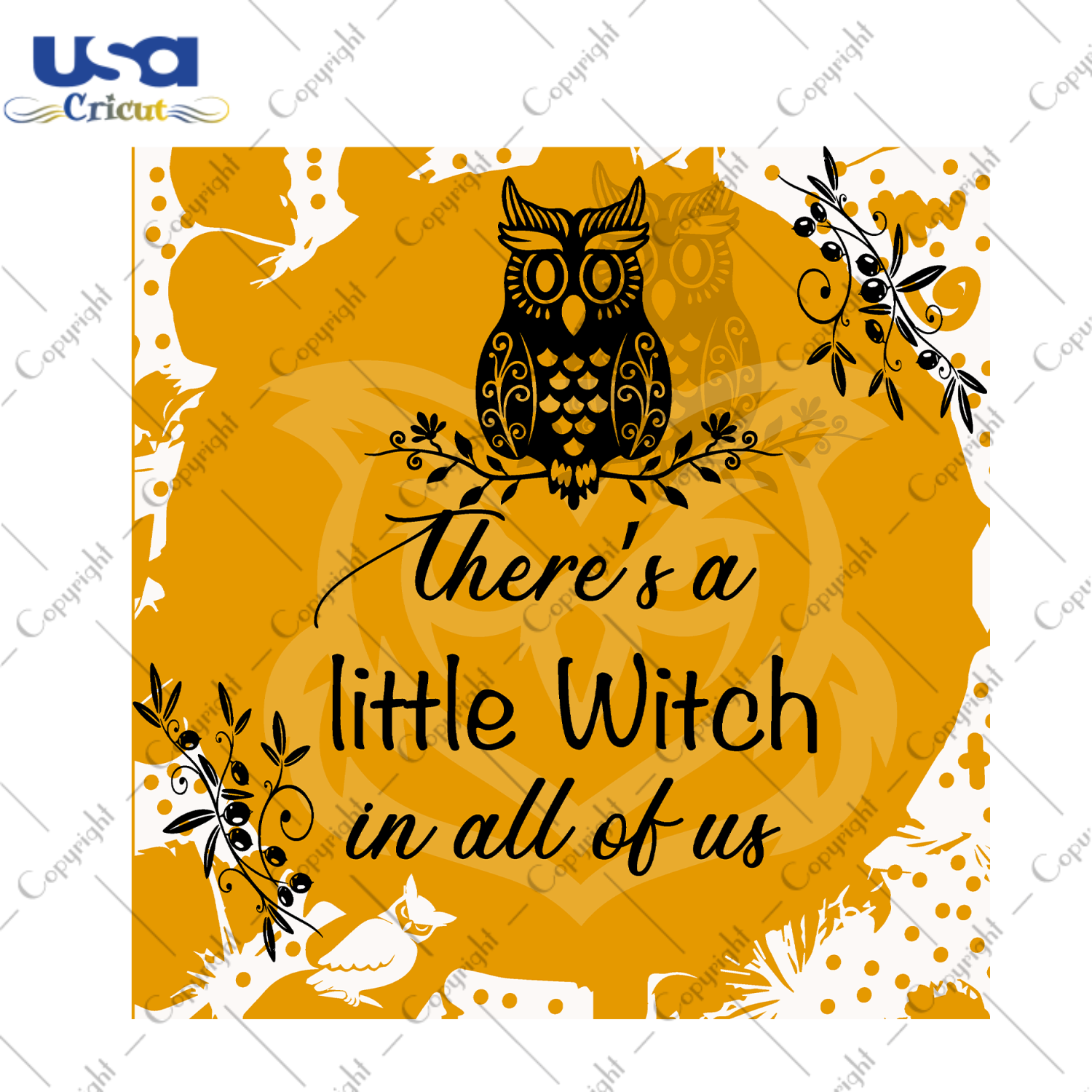 Theres A Little Witch In All Of Us, Halloween Svg, Owl Svg, Halloween Owl Svg, Witch Svg, Halloween Witch Svg, Halloween Gift, Halloween Shirt, Scary Halloween, Halloween Party, Funny Hallowe