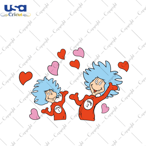 Thing 1 Thing 2 Valentine Svg, Valentine Svg, Dr Seuss Svg, Thing 1 Thing 2 Svg, Dr Seuss Gifts, Dr Seuss Valentine Svg, Valentine Gifts, Valentine Shirt, Happy Valentines Day, Valentines Hearts Svg, Digital File, Svg Cut Files, Svg Clipart