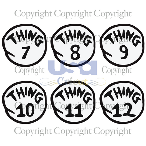 Thing Number, Dr Seuss Svg, Dr. Seuss Number, Dr. Seuss Things SVG files for cricut Instant Download Version - USA Cricut