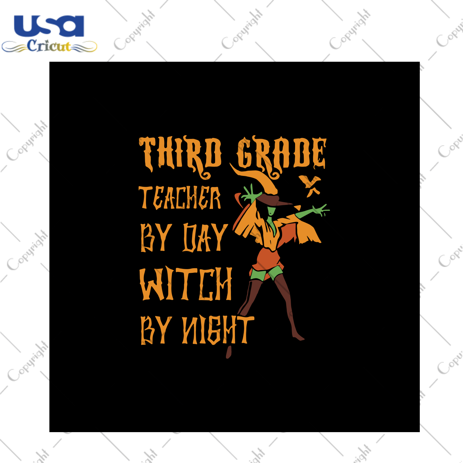 Third Grade Teacher By Day Witch By Night, Halloween Svg, Scary Halloween, teacher svg, witch svg, gift for kids, digital file, vinyl for cricut, svg cut files, svg clipart, silhouette svg, c