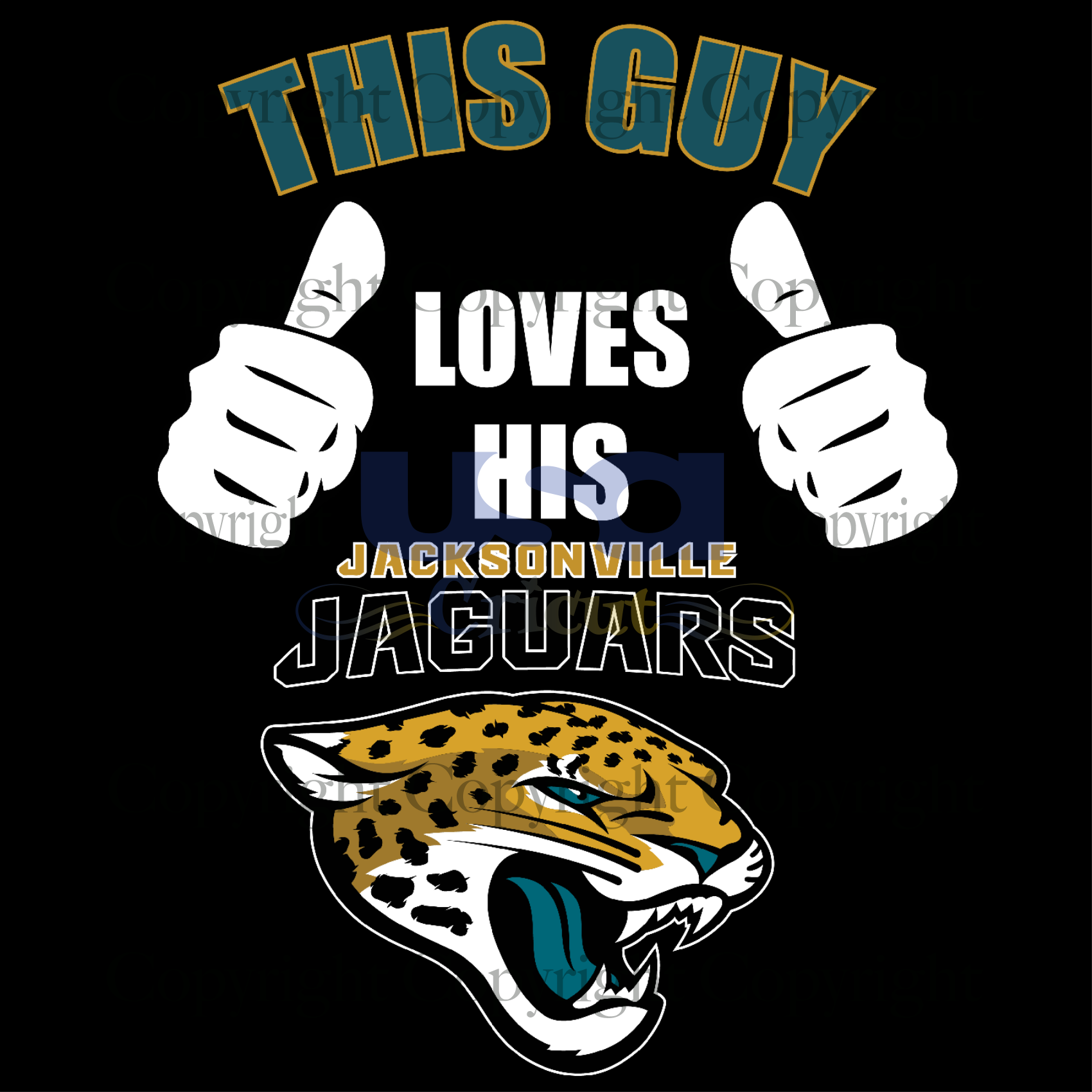 This Guy Love His Jaguars Svg, Sport Svg, Jaguars Logo Design, SVG files for cricut Instant Download Version - USA Cricut