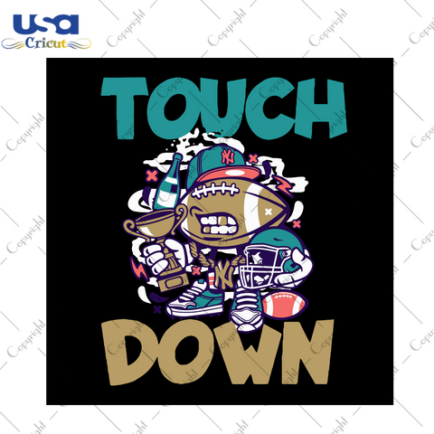 Touch Down Svg, Sport Svg, Football Svg, Touch Down, American Football Svg, Footballer Svg, Football Player Svg, Football Lovers, Football Fans, Ball Svg, Trophy Svg, Cut File, Cricut Files, Silhouette Files