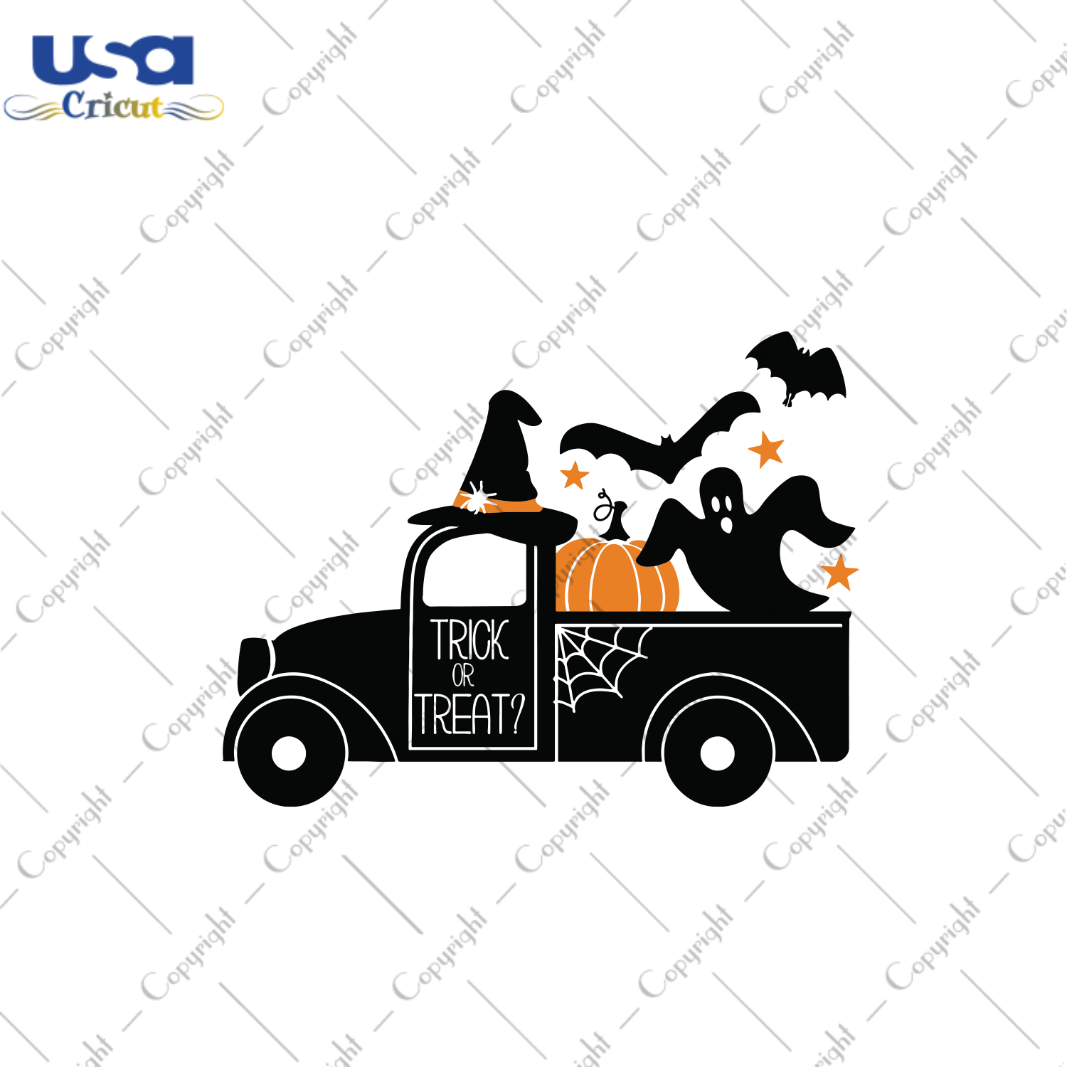 Trick Or Treat, Boo Svg, Pumpkin Svg, Pumpkin Car, Cute Pumpkin, Bat Svg, Black Bat, Hat Svg, Wizard Hat, Cute Hat, Black Hat, Ghost Svg, Cute Ghost, Funny Ghost, Svg Cricut, Silhouette Svg F