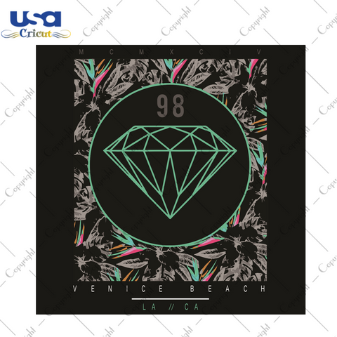 Venice Beach Diamond Trending Gift Diy Crafts Svg Files For Cricut, Silhouette Sublimation Files