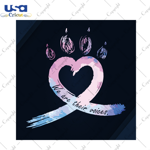 We Are Their Voice Breast Cancer Gift Diy Crafts Svg Files For Cricut, Silhouette Sublimation Files