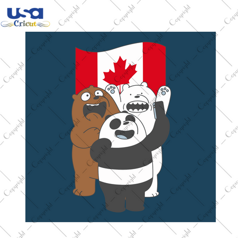 We Bare Bear Canada Svg, Trending Svg, Bears Svg, We Bare Bear Svg, Canada Svg, Canada Flag Svg, Canada Journey Svg, Canada Lovers, Canada Bears Svg, Bears Vector, Digital File, Vinyl For Cri