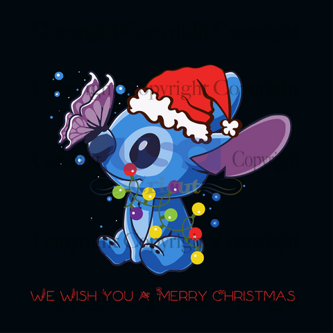 We Wish You A Merry Christmas Stitch, Christmas Svg, Christmas Stitch Glass, Merry Christmas, Gifts Stitch Vector, Blue Stitch Lover, Stitch Shirt Svg, Christmas Snowflakes, Disney Gift For K