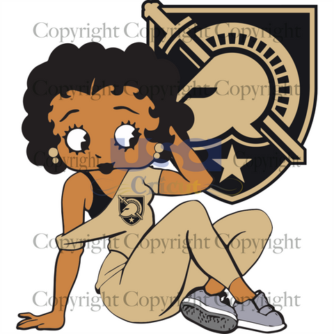 West Point Cadet Betty Boop, Sport Svg, Football Svg, Diy Crafts SVG Files For Cricut Instant Download File - USA Cricut