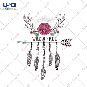 Wild And Free, Trending Svg, Trending Now, Trending, Reindeer, Reindeer Svg, Diy Crafts, Svg Files, Silhouette Files, Cameo Htv, Prints, Shirt Design, Svg Files For Cricut, Printable - USA Cr