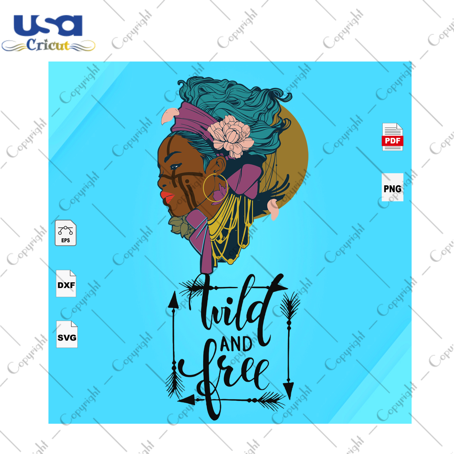 Wild And Free Black Girl Gift Diy Crafts Svg Files For Cricut, Silhouette Sublimation Files