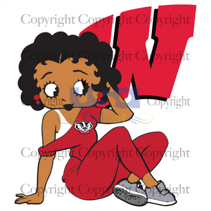 Wisconsin Badgers Betty Boop, Sport Svg, Football Svg, Betty Boop Svg, Diy Crafts SVG Files For Cricut Instant Download File - USA Cricut