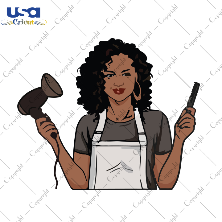 Woman Hairdresser Svg, Black Girl Svg, SVG files for cricut instant download file - USA Cricut