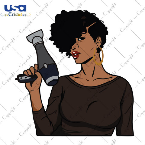 Woman Hairdresser Svg, Black Girl Svg, Black Woman, SVG files for cricut instant download file - USA Cricut