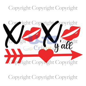 Xoxo Yall Svg, Valentine Svg, Xoxo Svg, Heart Arrow Svg, Diy Crafts SVG Files For Cricut, Silhouette Sublimation Files Shirt Design Ideas  Instant Download - USA Cricut