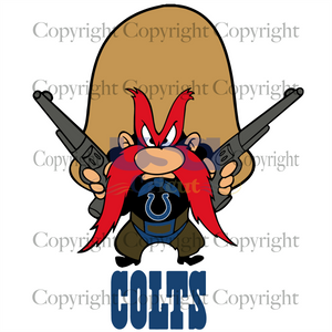 Yosemite Sam Colts, Sport Svg, Colts NFL Logo Design, Old Cartoon Characters, Colts Cartoon, Printable Cricut & Silhouette Sublimation files Instant Download - USA Cricut