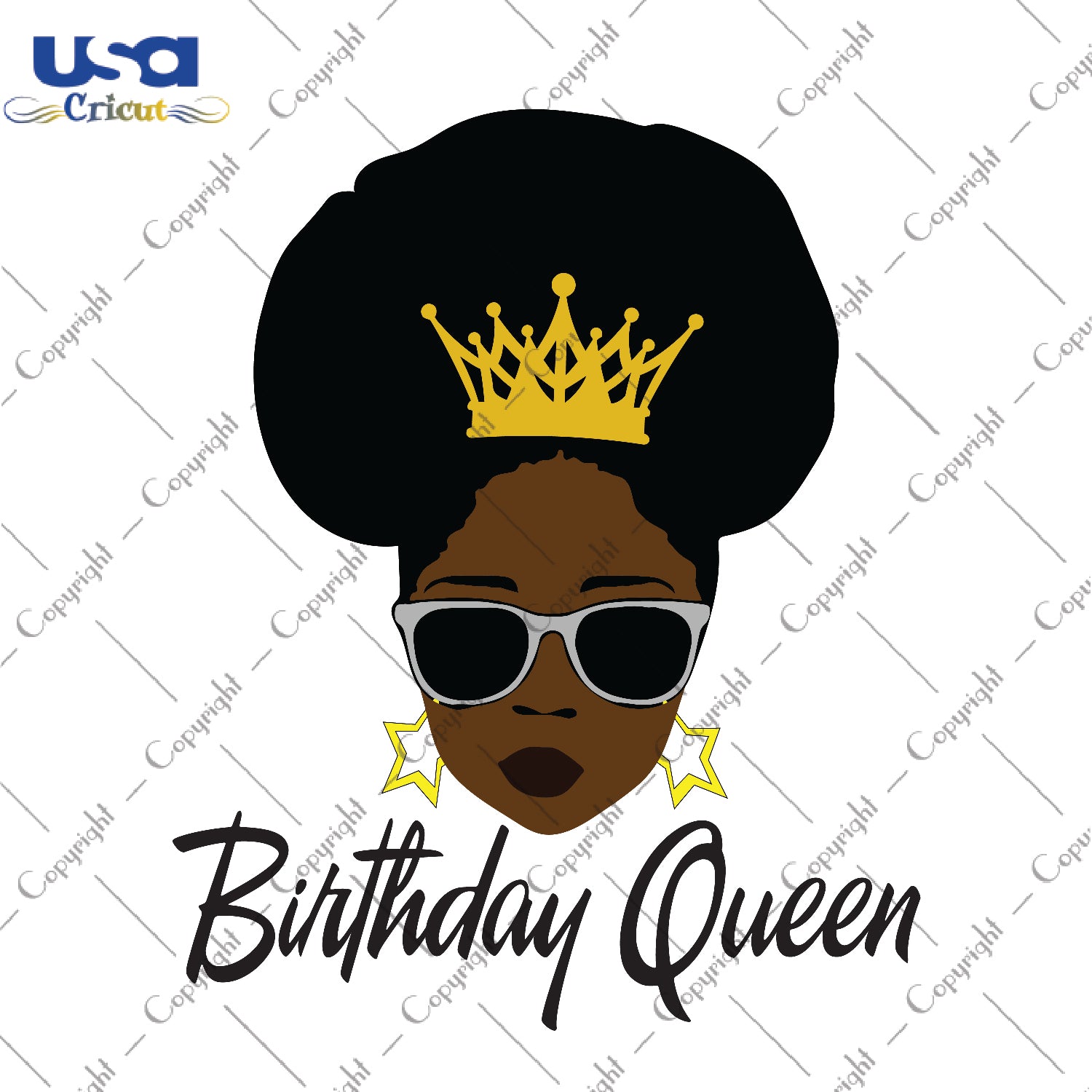 Birthday Queen Black Girl Gifts, Shirt For Black Girl Svg File Diy Crafts Svg Files For Cricut, Silhouette Sublimation Files - USA Cricut