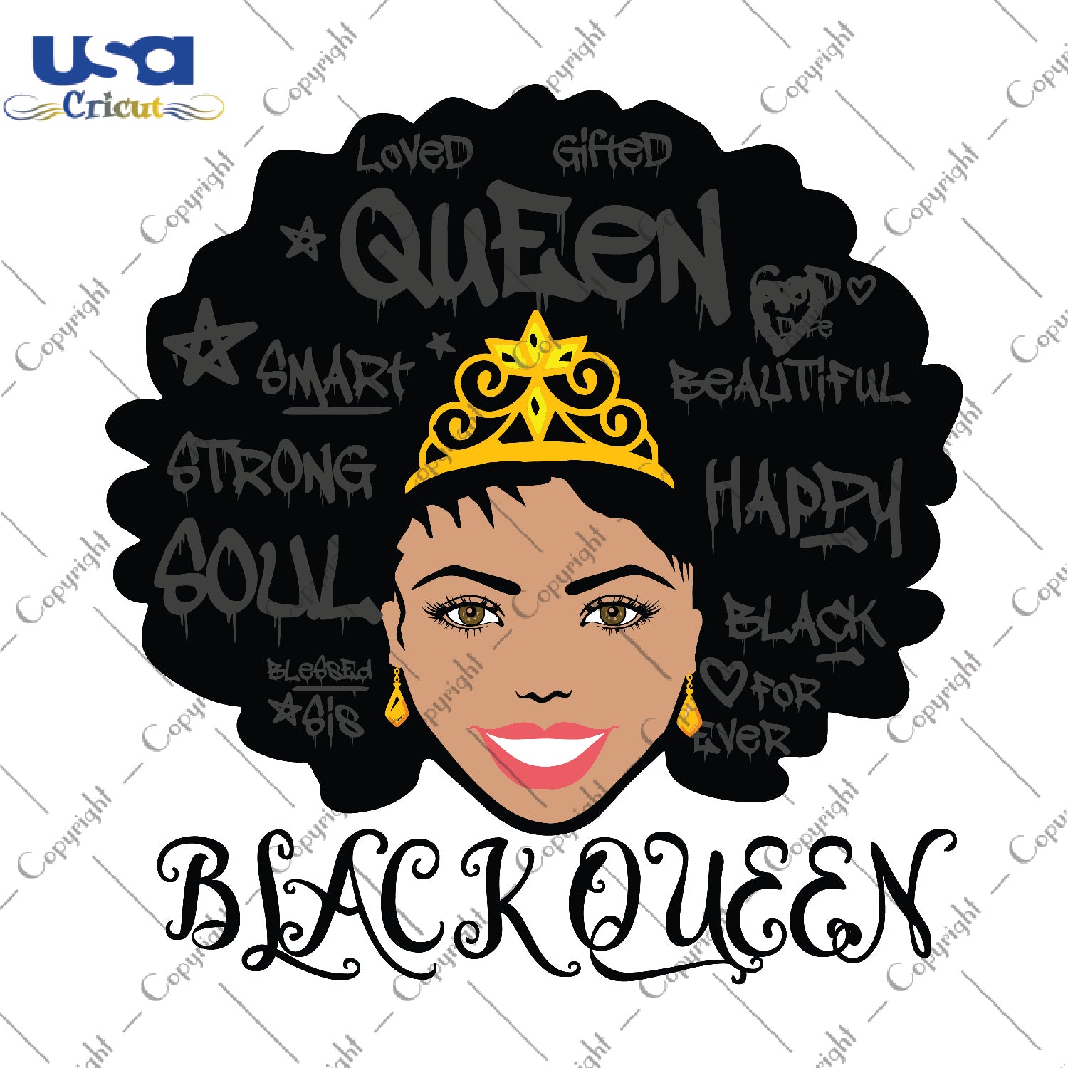 Black Queen Black Girl Gifts, Shirt For Black Girl Svg File Diy Crafts Svg Files For Cricut, Silhouette Sublimation Files - USA Cricut