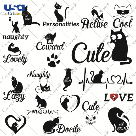 Bundle Cat, Trending Svg, Cat Day Svg, Cat Lover Svg, Diy Crafts SVG Files For Cricut, Silhouette Sublimation Files Shirt Design Ideas  Instant Download - USA Cricut