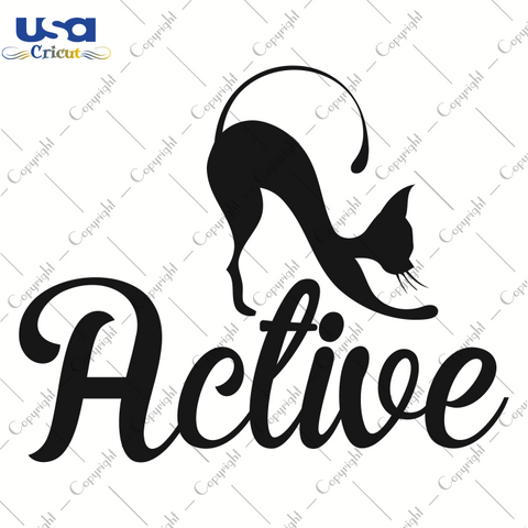 Cat Active Svg, Trending Svg, Cat Day Svg, Cat Lover Svg, Diy Crafts SVG Files For Cricut, Silhouette Sublimation Files Shirt Design Ideas  Instant Download - USA Cricut