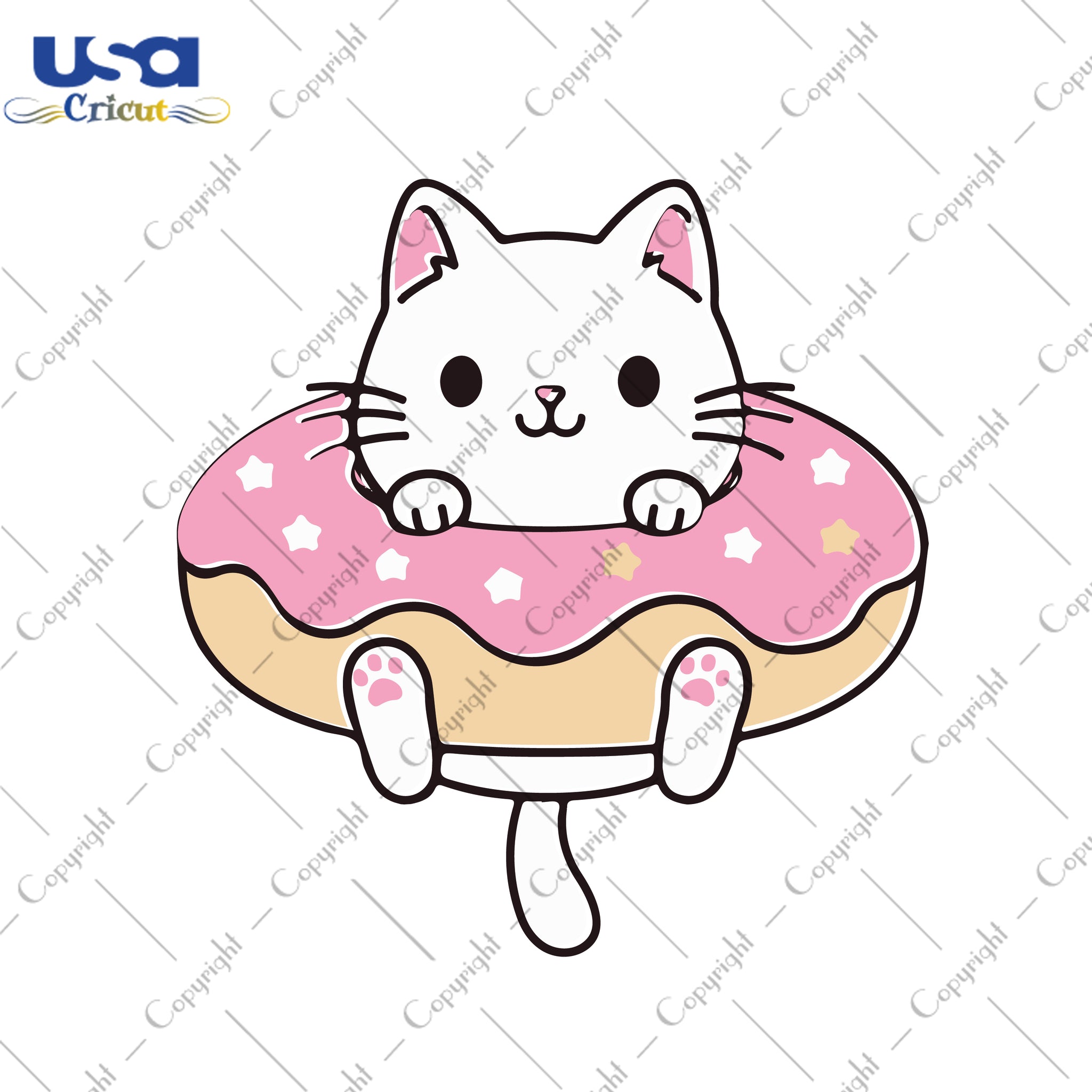 Donut Cat Svg, Trending Svg, Layered Donut Svg, Cat Svg, Diy Crafts SVG Files For Cricut, Silhouette Sublimation Files Shirt Design Ideas  Instant Download - USA Cricut