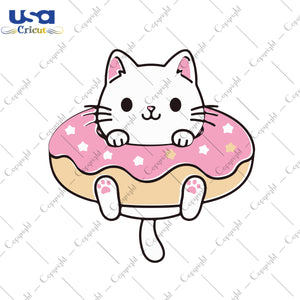 Donut Cat Svg, Trending Svg, Layered Donut Svg, Cat Svg, Diy Crafts SVG Files For Cricut, Silhouette Sublimation Files Shirt Design Ideas  Instant Download - USA Cricut